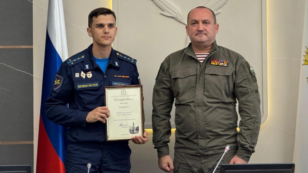 Калинин вручил Благодарственные письма саратовским военным медикам