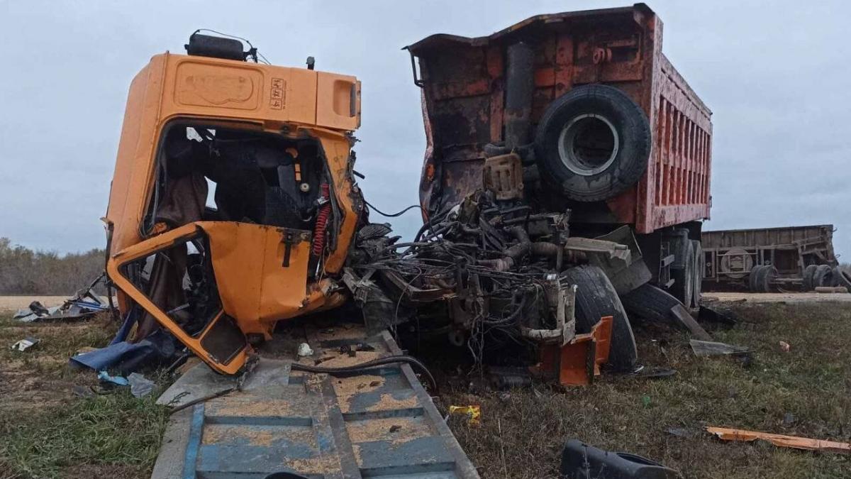 В Саратовской области столкнулись китайский грузовик и КамАЗ