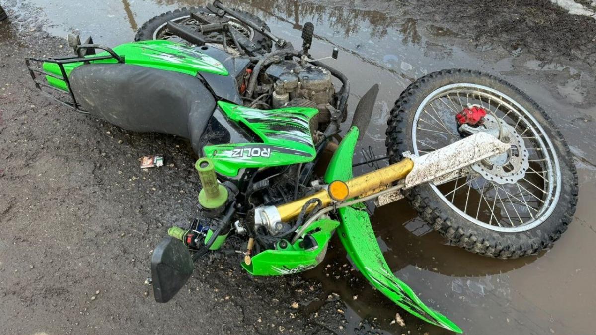 Под Саратовом 41-летний мотоциклист перевернулся и попал в больницу