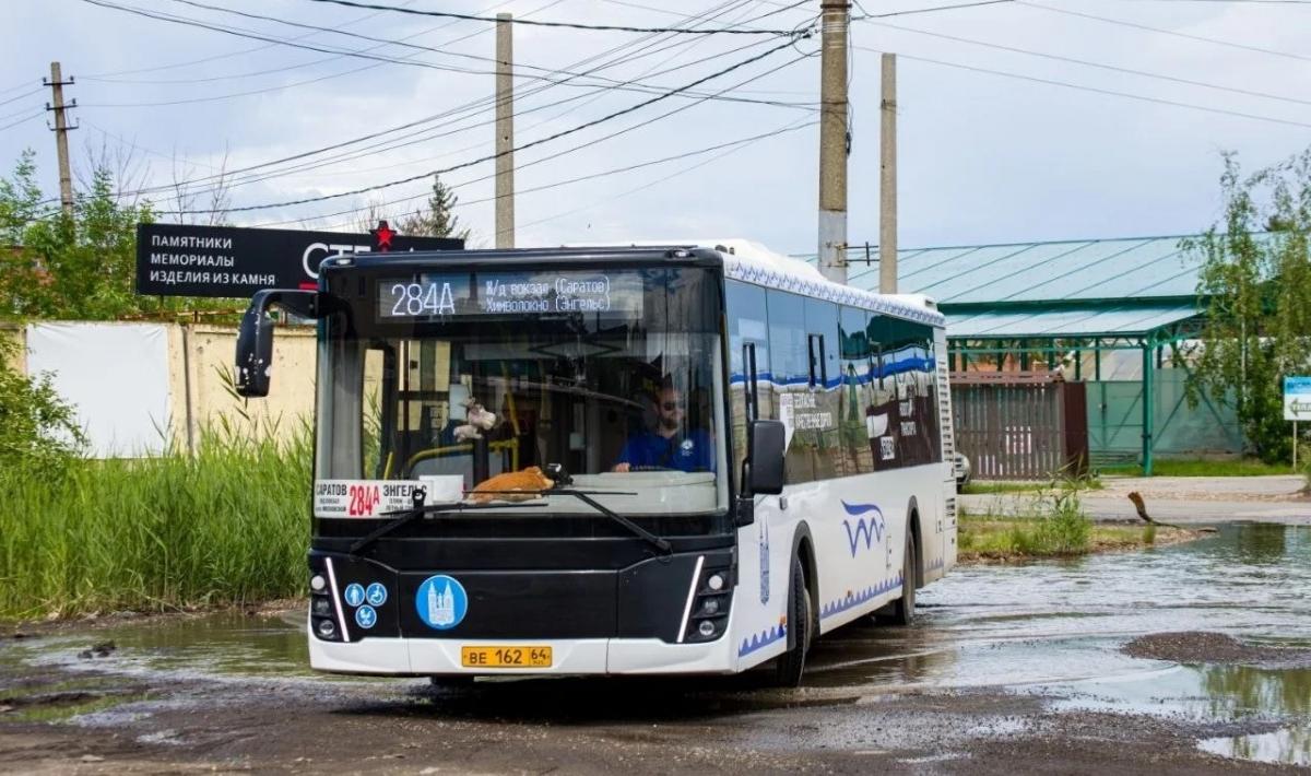 На маршруты «Саратов – Энгельс» вышли 5 новых низкопольных автобусов марки ЛиАЗ