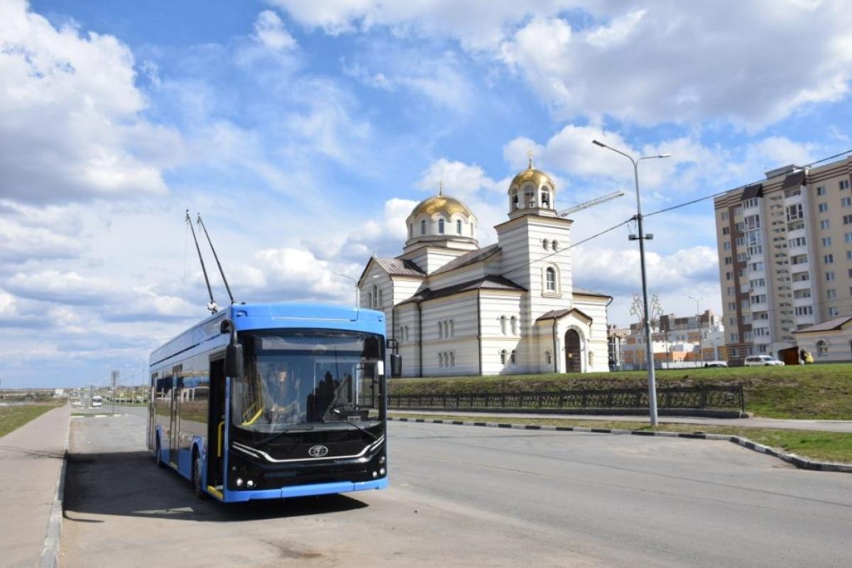 В Саратове проводятся испытания троллейбуса с маршрутным ТВ и автономным ходом 