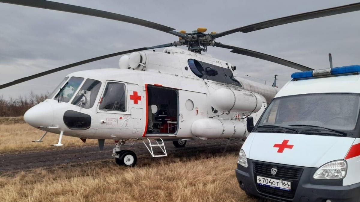 3-дневного младенца доставили вертолетом из Саратова в Пензу