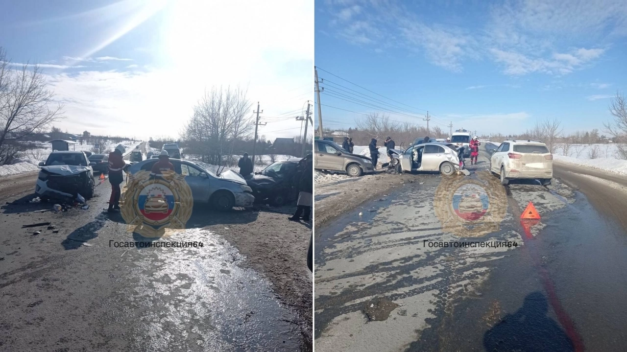 В тройном ДТП в Саратове пострадали три человека 